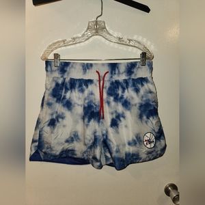Mitchell & Ness blue tie dye 76ers shorts, XL, NWT